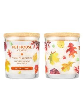 PET HOUSE FALLING LEAVES CANDLE 255G - BRAND NEW